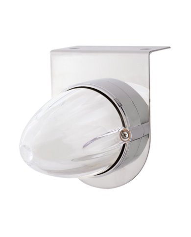 (BULK) 9 LED DUAL FUNCTION STAINLESS “GLO” LIGHT BRACKET - AMBER LED / CLEAR LENS (BULK) 9 LED DUAL FUNCTION STAINLESS “GLO” LIGHT BRACKET - AMBER LED / CLEAR LENS