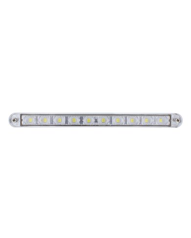 (CARD) 10 WHITE LED 9" AUXILIARY LIGHT BAR WITH BEZEL (CARD) 10 WHITE LED 9" AUXILIARY LIGHT BAR WITH BEZEL