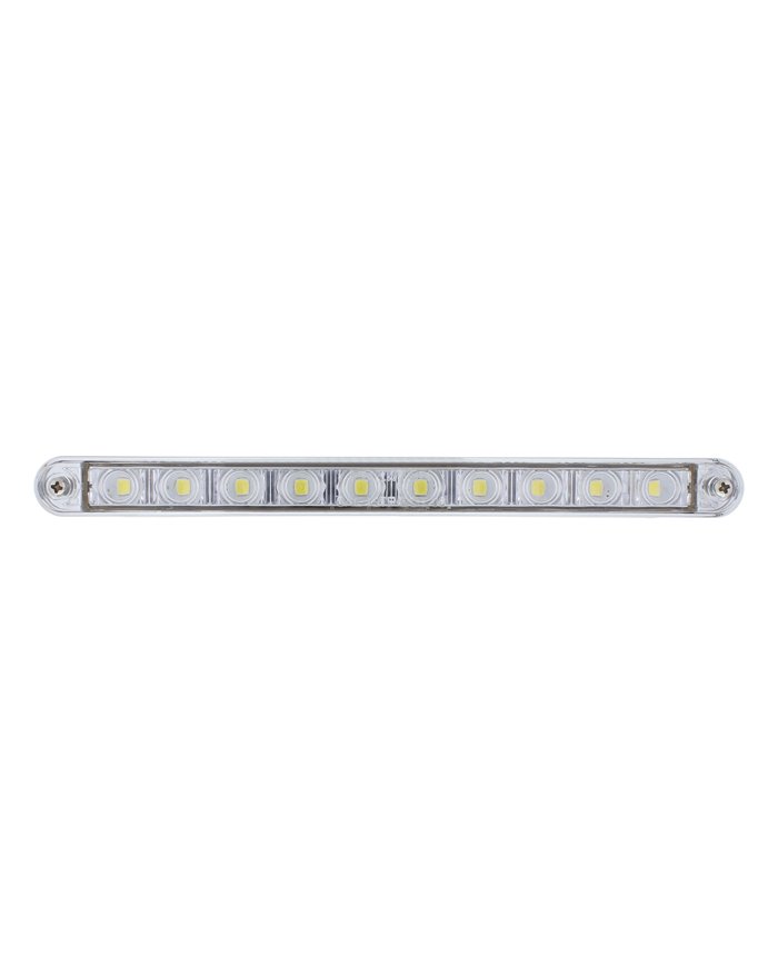 (CARD) 10 WHITE LED 9" AUXILIARY LIGHT BAR WITH BEZEL