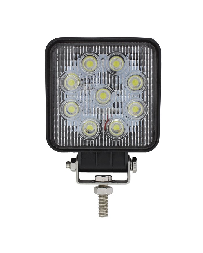 (CARD) 9 HIGH POWER 3 WATT LED SQUARE WORK LIGHT - COMPETITION SERIES