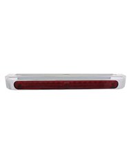 (CARD) STAINLESS 19 RED LED LIGHT BAR BRACKET WITH BEZEL (CARD) STAINLESS 19 RED LED LIGHT BAR BRACKET WITH BEZEL