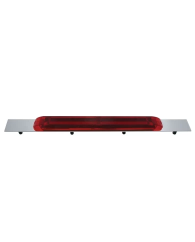 (CARD) CHROME TOP MUD FLAP PLATE WITH STUDS WITH 19 RED LED LIGHT BAR (CARD) CHROME TOP MUD FLAP PLATE WITH STUDS WITH 19 RED LED LIGHT BAR