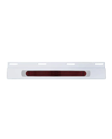 (CARD) STAINLESS TOP MUD FALP PLATE WITH 19 RED LED LIGHT BAR WITH BEZEL (CARD) STAINLESS TOP MUD FALP PLATE WITH 19 RED LED LIGHT BAR WITH BEZEL
