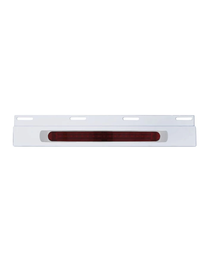 (CARD) STAINLESS TOP MUD FALP PLATE WITH 19 RED LED LIGHT BAR WITH BEZEL (CARD) STAINLESS TOP MUD FALP PLATE WITH 19 RED LED LIGHT BAR WITH BEZEL