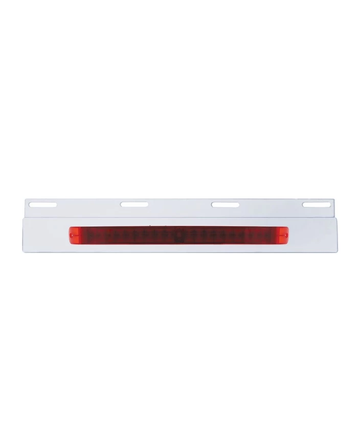 (CARD) STAINLESS TOP MUD FALP PLATE WITH 19 RED LED LIGHT BAR (CARD) STAINLESS TOP MUD FALP PLATE WITH 19 RED LED LIGHT BAR