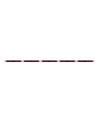 (CARD) STAINLESS 19 RED LED 94" LIGHT BAR BRACKET WITH BEZEL (CARD) STAINLESS 19 RED LED 94" LIGHT BAR BRACKET WITH BEZEL