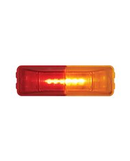 (BULK) 6 LED FENDER MOUNT CLEARANCE / MARKER LIGHT - AMBER/RED LENS