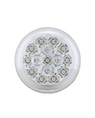 (CARD) 15 RED LED 2 3/8” HARLEY TURN SIGNAL - CLEAR LENS