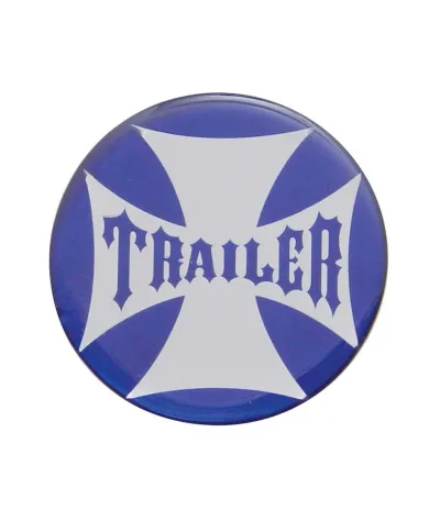 UP23229-2B-"Trailer" Maltese Cross Air Valve Knob Candy Color Sticker Only- Indigo Blue