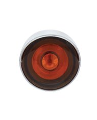 (CARD) 3 HIGH POWER LED 1" CLEARANCE/MARKER LIGHT WITH VISOR - AMBER LED/AMBER LENS