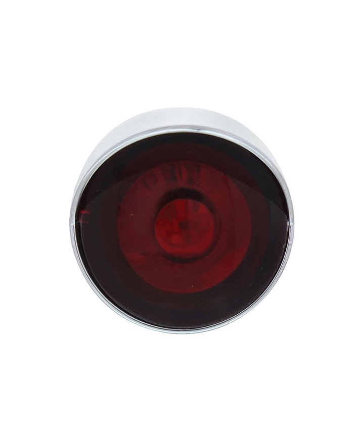 (CARD) 3 HIGH POWER LED 1" CLEARANCE/MARKER LIGHT WITH VISOR - RED LED/RED LENS