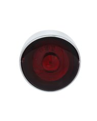(CARD) 3 HIGH POWER LED 1" CLEARANCE/MARKER LIGHT WITH VISOR - RED LED/RED LENS