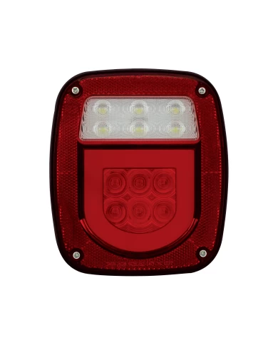 (CARD) UNIVERSAL STUD MOUNT LED COMBINATION GLO LOGHT - 30 RED LED + 6 WHITE LED - PASSENGER (CARD) UNIVERSAL STUD MOUNT LED COMBINATION GLO LOGHT - 30 RED LED + 6 WHITE LED - PASSENGER