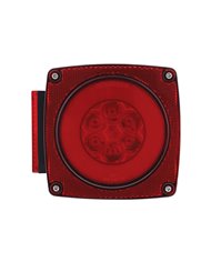 (CARD) SQUARE LED COMBINATION GLO LIGHT - 24 RED LED + 1 RED LED (SIDE MARKER) + 3 WHITE LED - DRIVER