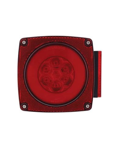 (CARD) SQUARE LED COMBINATION GLO LIGHT - 24 RED LED + 1 RED LED (SIDE MARKER) - PASSENGER (CARD) SQUARE LED COMBINATION GLO LIGHT - 24 RED LED + 1 RED LED (SIDE MARKER) - PASSENGER