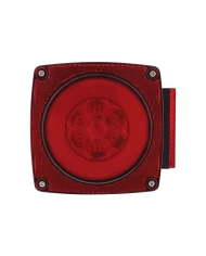 (CARD) SQUARE LED COMBINATION GLO LIGHT - 24 RED LED + 1 RED LED (SIDE MARKER) - PASSENGER