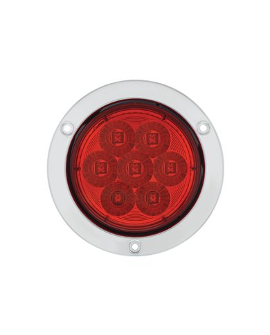 (CARD) 7 LED 4” S/T/T DEEP DISH LIGHT - RED LED/RED LENS (CARD) 7 LED 4” S/T/T DEEP DISH LIGHT - RED LED/RED LENS