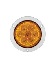 (CARD) 7 LED 4” P/T/C DEEP DISH LIGHT - AMBER LED/AMBER LENS