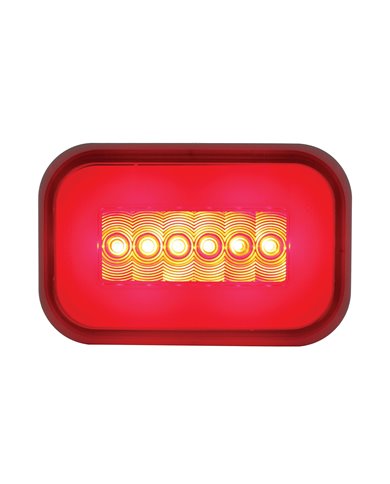 (BULK) 14 LED RECTANGULAR S/T/C LIGHT - GLO LIGHT - RED LED / RED LENS (BULK) 14 LED RECTANGULAR S/T/C LIGHT - GLO LIGHT - RED LED / RED LENS