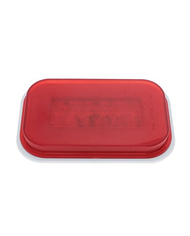(BULK) 14 LED RECTANGULAR S/T/C LIGHT - GLO LIGHT - RED LED / RED LENS (BULK) 14 LED RECTANGULAR S/T/C LIGHT - GLO LIGHT - RED LED / RED LENS