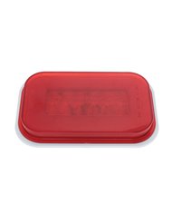 (BULK) 14 LED RECTANGULAR S/T/C LIGHT - GLO LIGHT - RED LED / RED LENS