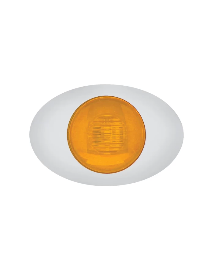 (CARD) 5 LED "M3 MILLENNIUM" CLEARANCE/MARKER LIGHT - GLO LIGHT - AMBER LED/AMBER LENS