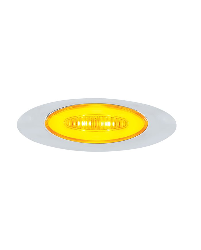 (CARD) 6 LED "M5 MILLENNIUM" MARKER LIGHT - GLO LIGHT- AMBER LED/AMBER LENS
