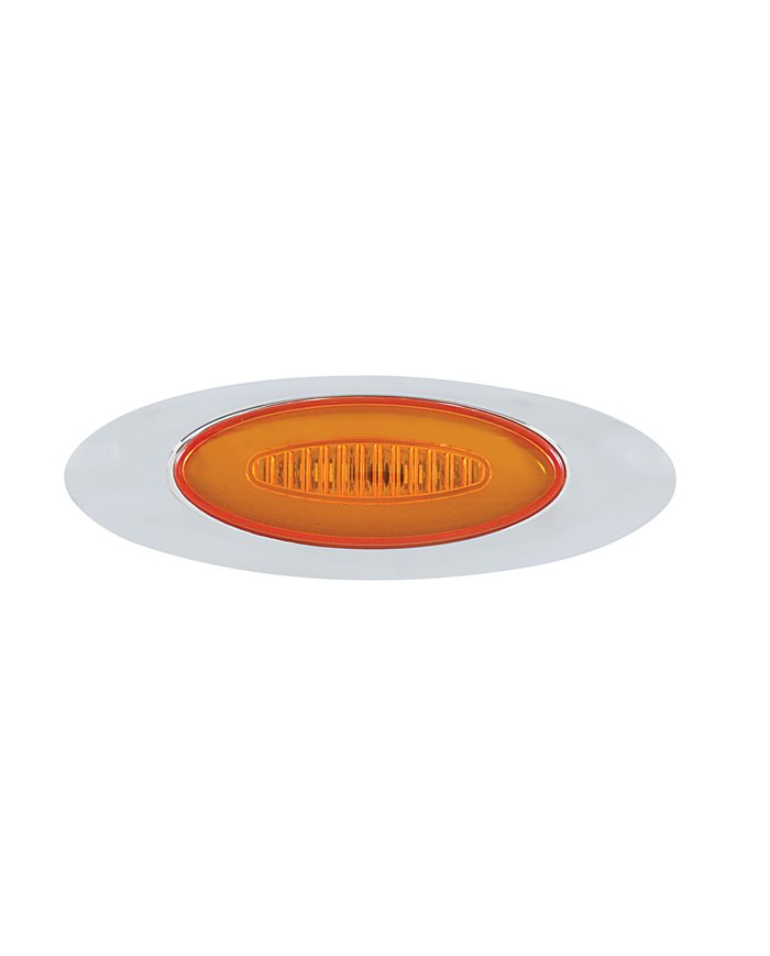 (CARD) 6 LED "M5 MILLENNIUM" MARKER LIGHT - GLO LIGHT- AMBER LED/AMBER LENS