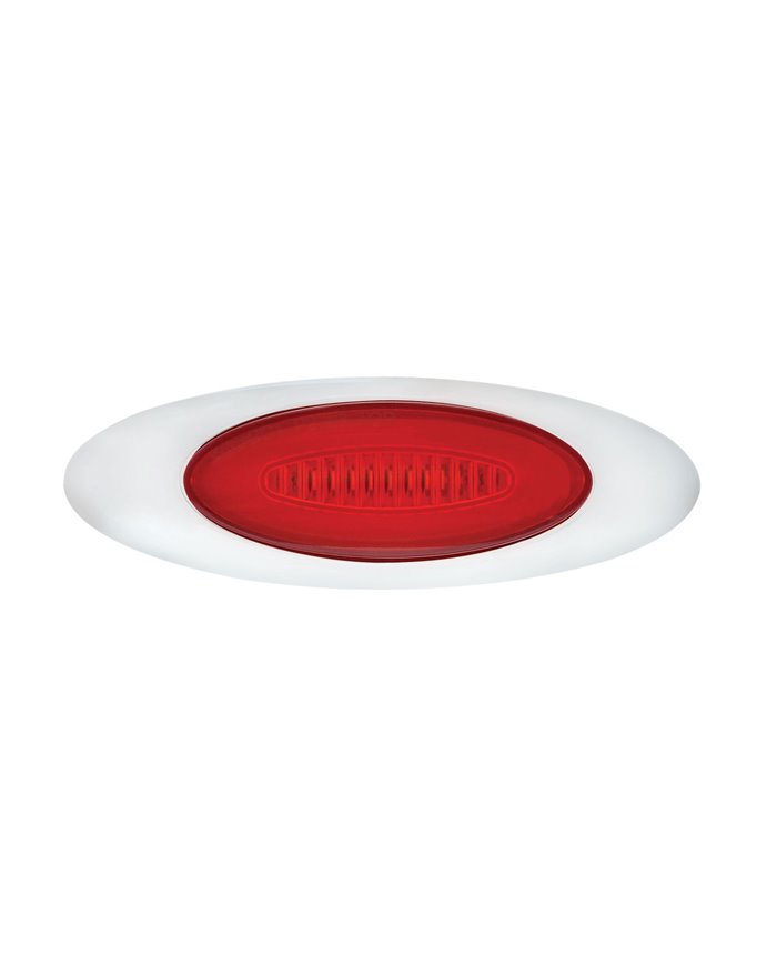 (CARD) 6 LED "M5 MILLENNIUM" MARKER LIGHT - GLO LIGHT- RED LED/RED LENS