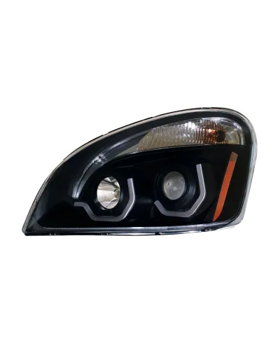 UP31270-Blackout Projection Headlight With White LED Position Light For 2008-2017 Freightliner Cascadia - Driver