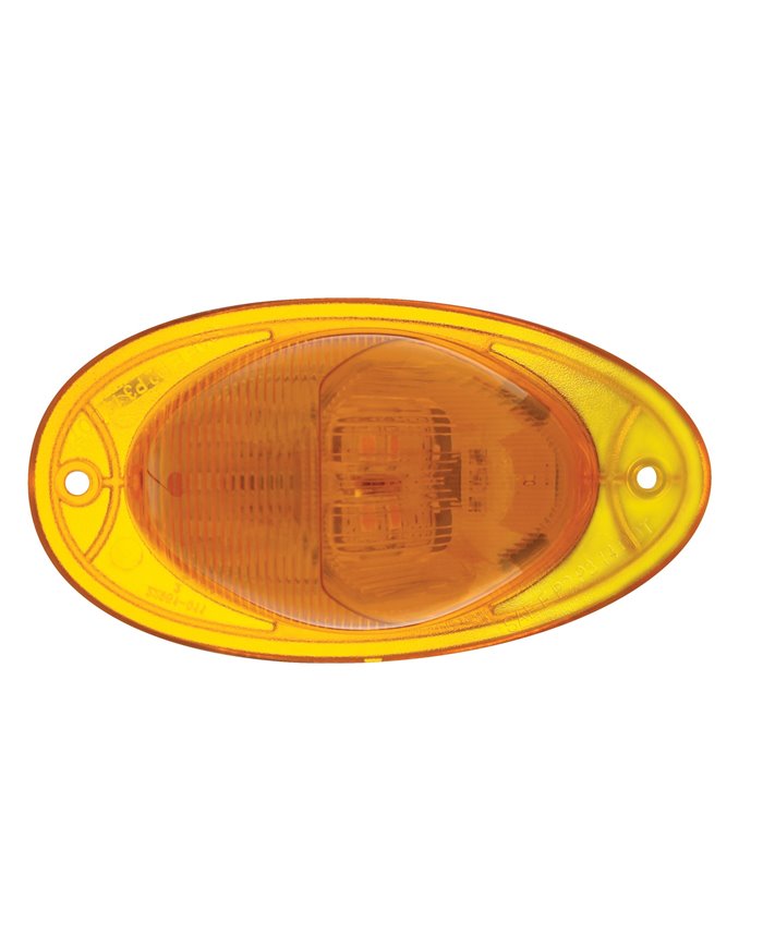 (CARD) 7 LED FREIGHTLINER TURN SIGNAL LIGHT - AMBER LED/AMBER LENS