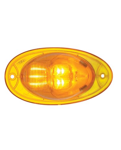 (CARD) 7 LED FREIGHTLINER TURN SIGNAL LIGHT - AMBER LED/AMBER LENS (CARD) 7 LED FREIGHTLINER TURN SIGNAL LIGHT - AMBER LED/AMBER LENS