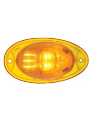 (CARD) 7 LED FREIGHTLINER TURN SIGNAL LIGHT - AMBER LED/AMBER LENS