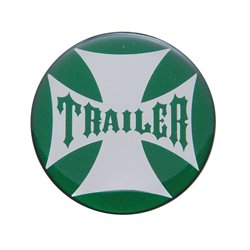 UP23229-2G-"Trailer" Maltese Cross Air Valve Knob Candy Color Sticker Only- Emerald Green