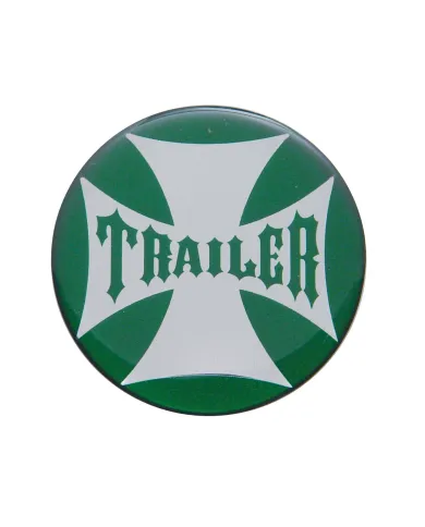 UP23229-2G-"Trailer" Maltese Cross Air Valve Knob Candy Color Sticker Only- Emerald Green