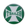 UP23229-2G-"Trailer" Maltese Cross Air Valve Knob Candy Color Sticker Only- Emerald Green