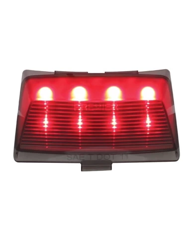(CARD) 8 LED HARLEY FENDER TIP LIGHT - RED LED/SMOKE LENS (CARD) 8 LED HARLEY FENDER TIP LIGHT - RED LED/SMOKE LENS