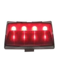 (CARD) 8 LED HARLEY FENDER TIP LIGHT - RED LED/SMOKE LENS