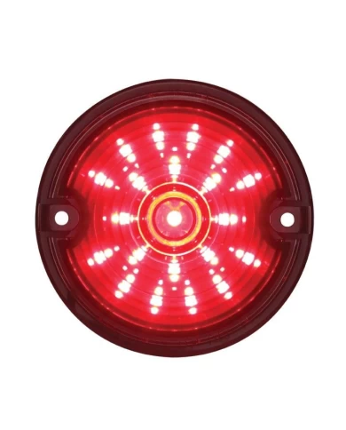 (CARD) 21 LED 3 1/4" ROUND HARLEY DAVIDSON SIGNAL LIGHT WITH 1156 PLUG - RED / SMOKE LENS (CARD) 21 LED 3 1/4" ROUND HARLEY DAVIDSON SIGNAL LIGHT WITH 1156 PLUG - RED / SMOKE LENS