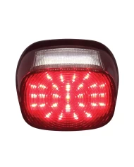 (CARD) 29 RED LED HARLEY MOTORCYCLE TAIL LIGHT WITH 4 WHITE LED LICENSE LIGHT - SMOKE LENS