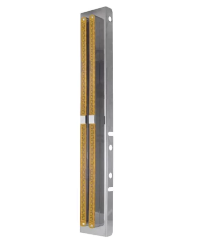 (BULK) LED PETERBILT AIR CLEANER BRACKET WITH 19 AMBER LED 24" LIGHT BAR W/ REFLECTOR X 4 - AMBER LENS (BULK) LED PETERBILT AIR CLEANER BRACKET WITH 19 AMBER LED 24" LIGHT BAR W/ REFLECTOR X 4 - AMBER LENS