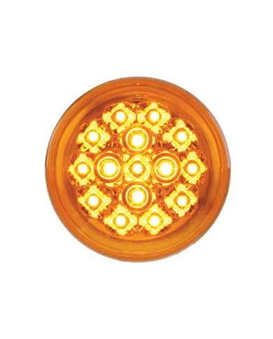 (CARD) 15 AMBER LED 2 3/8" HARLEY TURN SIGNAL - AMBER LENS (CARD) 15 AMBER LED 2 3/8" HARLEY TURN SIGNAL - AMBER LENS