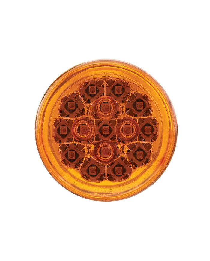 (CARD) 15 AMBER LED 2 3/8" HARLEY TURN SIGNAL - AMBER LENS