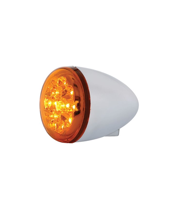 (CARD) 15 AMBER LED 2 3/8" HARLEY TURN SIGNAL - AMBER LENS