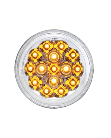 (CARD) 15 AMBER LED 2 3/8" HARLEY TURN SIGNAL - CLEAR LENS (CARD) 15 AMBER LED 2 3/8" HARLEY TURN SIGNAL - CLEAR LENS