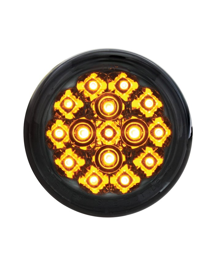 (CARD) 15 AMBER LED 2 3/8" HARLEY TURN SIGNAL - SMOKE LENS