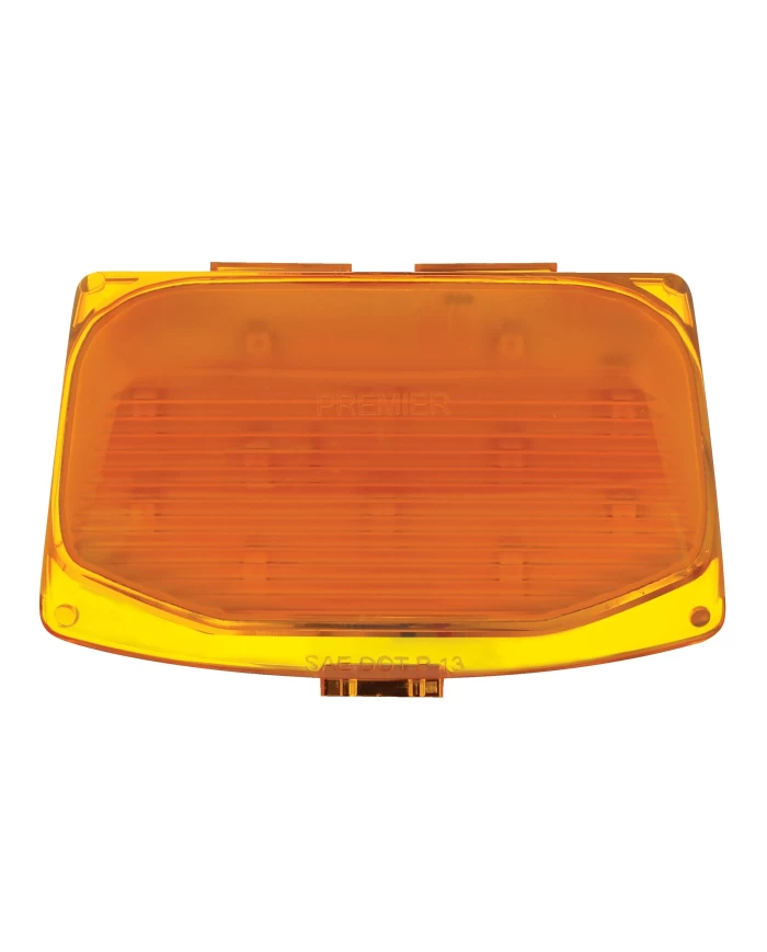 (CARD) 12 LED HARLEY FRONT FENDER TIP LIGHT - AMBER LED/AMBER LENS