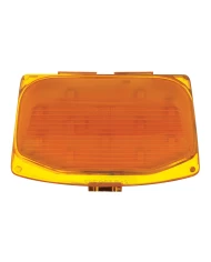 (CARD) 12 LED HARLEY FRONT FENDER TIP LIGHT - AMBER LED/AMBER LENS