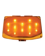 (CARD) 12 LED HARLEY FRONT FENDER TIP LIGHT - AMBER LED/AMBER LENS