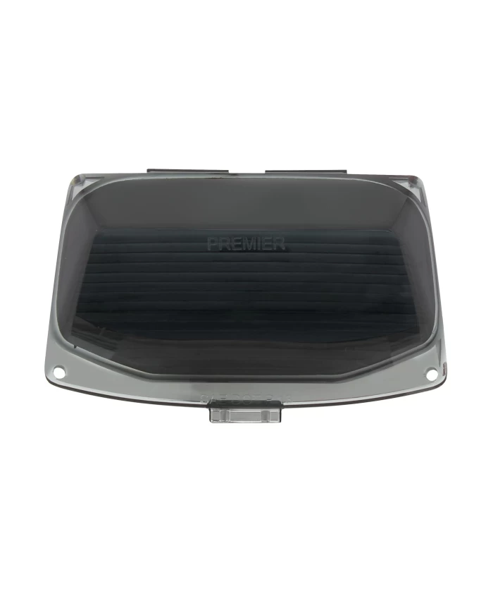 (CARD) 12 LED HARLEY FRONT FENDER TIP LIGHT - AMBER LED/SMOKED LENS